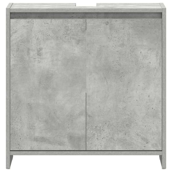 vidaXL badeværelsesskab 60x33x61 cm konstrueret træ betongrå