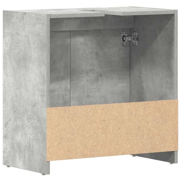 vidaXL badeværelsesskab 60x33x61 cm konstrueret træ betongrå