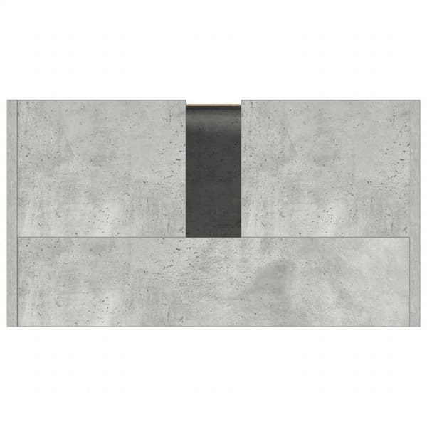 vidaXL badeværelsesskab 60x33x61 cm konstrueret træ betongrå