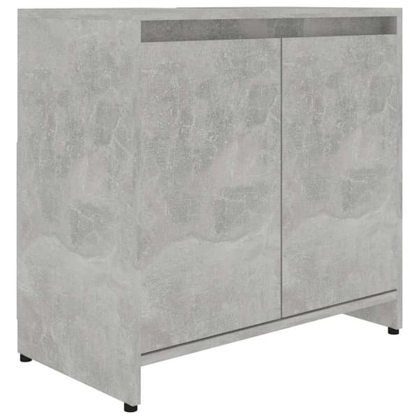 vidaXL badeværelsesskab 60x33x61 cm konstrueret træ betongrå