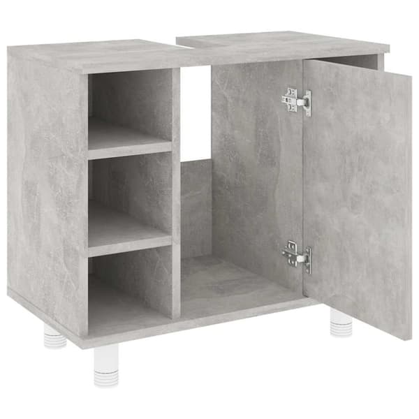 vidaXL Badrumsskåp betonggrå 60x32x53,5 cm konstruerat trä