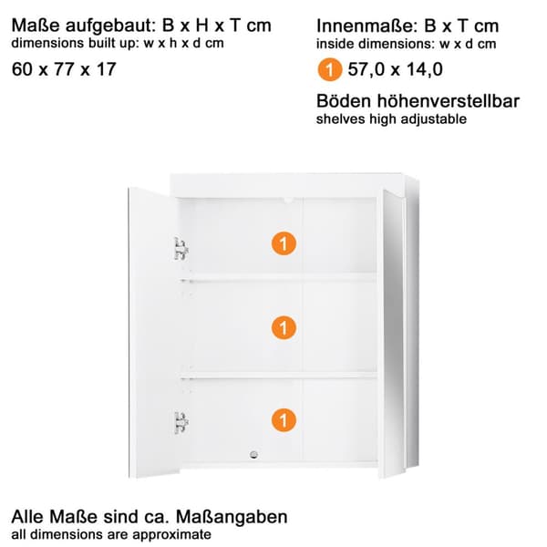 AmandaMandoBea speilskap baderom A 2 speildører grå, avavegrå høyglans.