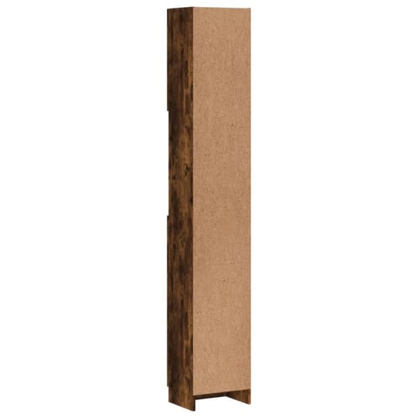 vidaXL Kylpyhuoneen kaappi savutammi 32x25,5x190 cm tekninen puu