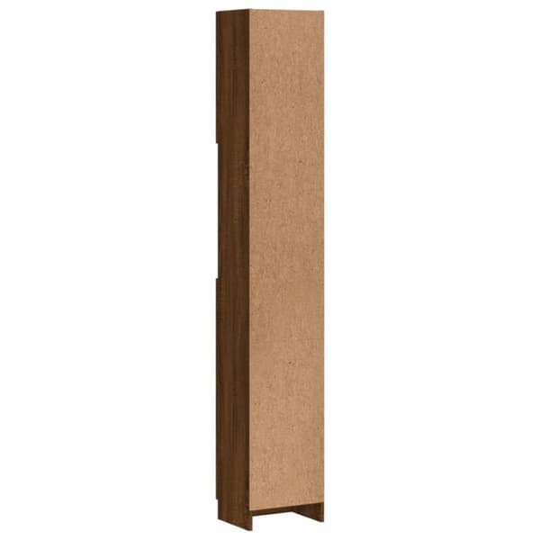 vidaXL badeværelsesskab 32x25,5x190 cm konstrueret træ brun egetræ
