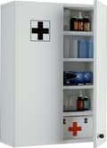 Miniatyrbild 2 av 5: Medasa XL badrumsskåp medicinskåp vägghängt, 2 dörrar, med lås vit.