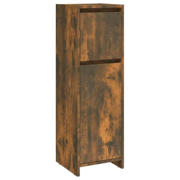 vidaXL Baderomsskap røkt eik 30x30x95 cm konstruert tre