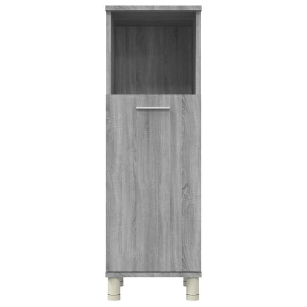 vidaXL Baderomsskap grå sonoma 30x30x95 cm konstruert tre
