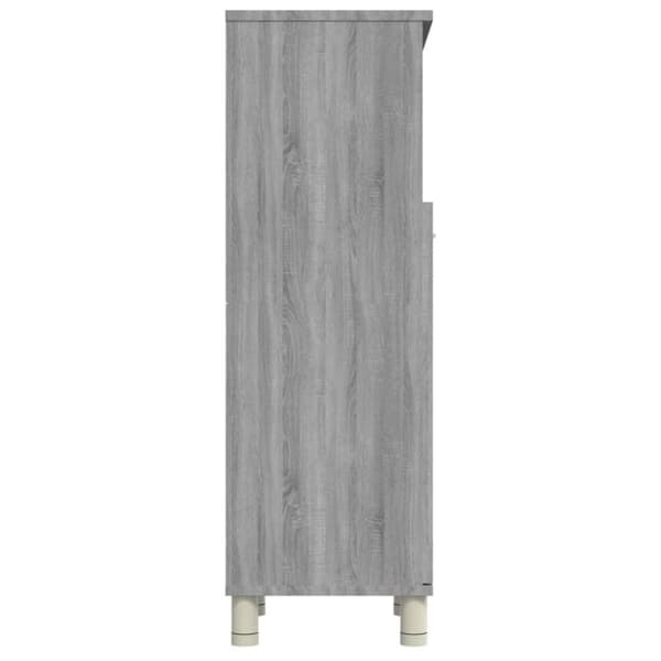 vidaXL Baderomsskap grå sonoma 30x30x95 cm konstruert tre