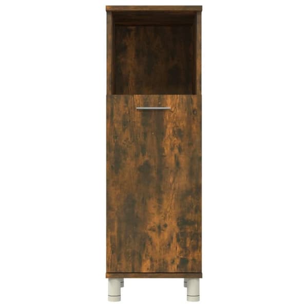 vidaXL Badrumsskåp rökfärgad ek 30x30x95 cm konstruerat trä
