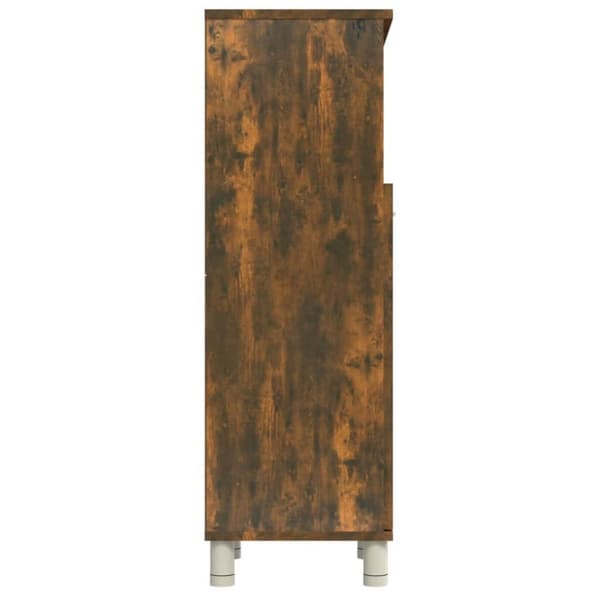 vidaXL Badrumsskåp rökfärgad ek 30x30x95 cm konstruerat trä