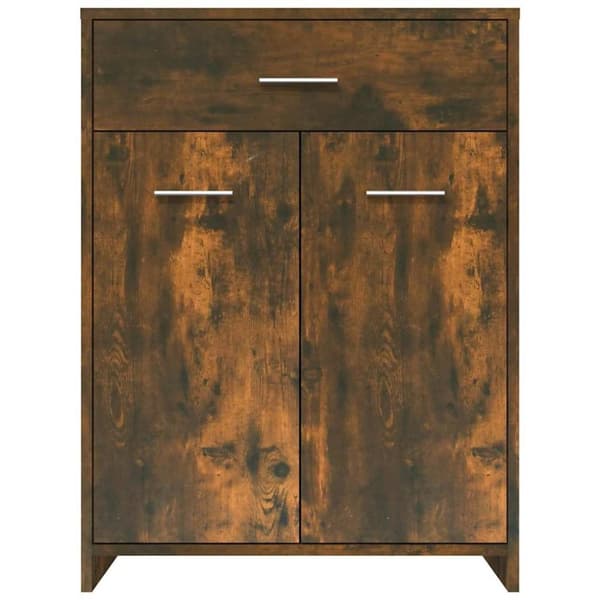 vidaXL Badrumsskåp rökfärgad ek 60x33x80 cm konstruerat trä