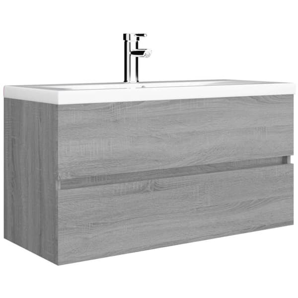 vidaXL Allaskaappi harmaa Sonoma 90x38,5x45 cm tekninen puu