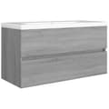 Pikkukuva 5 / 10: vidaXL Allaskaappi harmaa Sonoma 90x38,5x45 cm tekninen puu