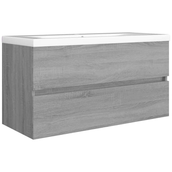 vidaXL Allaskaappi harmaa Sonoma 90x38,5x45 cm tekninen puu