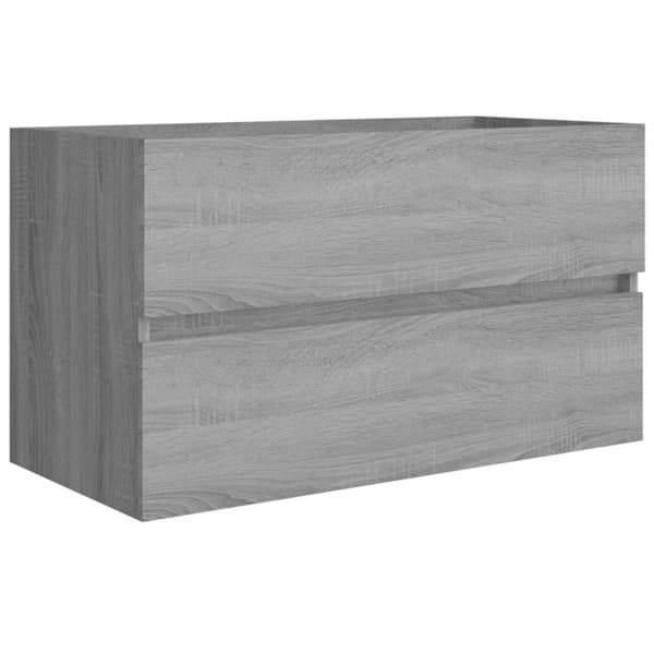 vidaXL Servantskap grå sonoma 80x38,5x45 cm konstruert tre