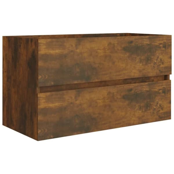 vidaXL Servantskap røkt eik 80x38,5x45 cm konstruert tre