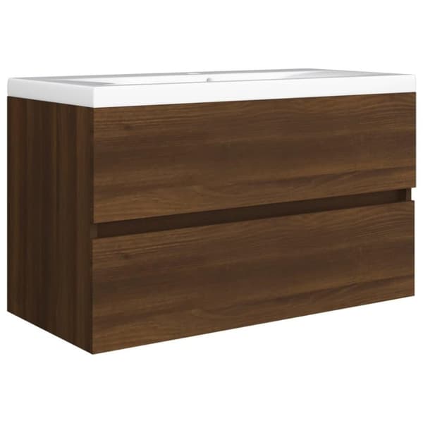 vidaXL Handfatsskåp brun ek 80x38,5x45 cm konstruerat trä