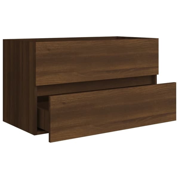 vidaXL Handfatsskåp brun ek 80x38,5x45 cm konstruerat trä