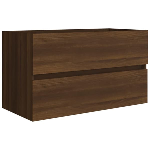 vidaXL Handfatsskåp brun ek 80x38,5x45 cm konstruerat trä
