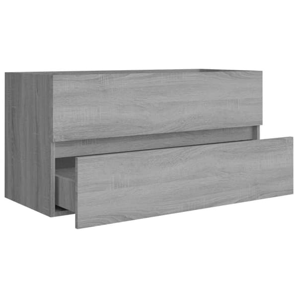 vidaXL Handfatsskåp grå sonoma-ek 90x38,5x45 cm konstruerat trä