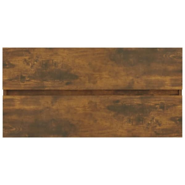 vidaXL Servantskap røkt eik 90x38,5x45 cm konstruert tre
