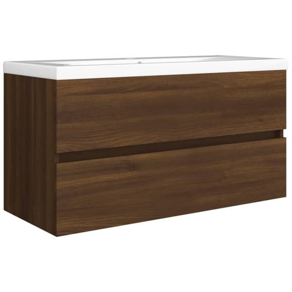 vidaXL Servantskap brun eik 90x38,5x45 cm konstruert tre