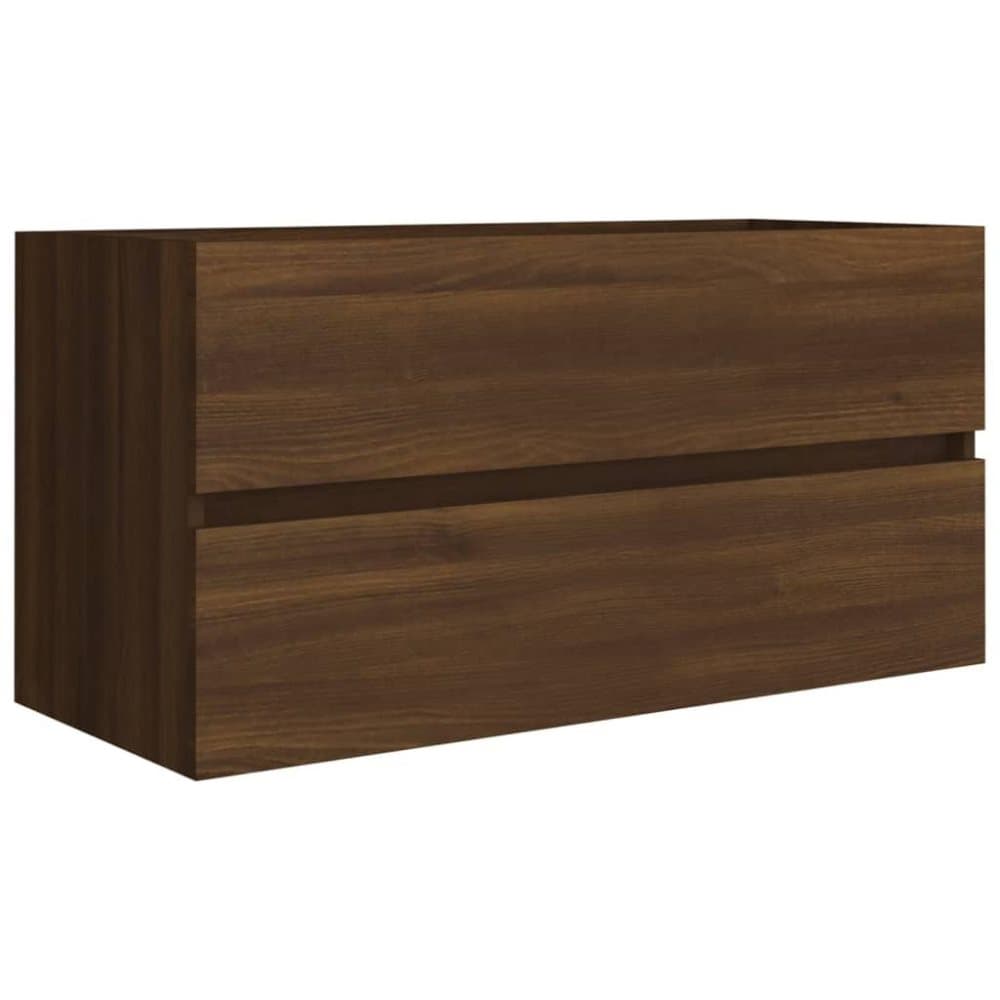 vidaXL Handfatsskåp brun ek 90x38,5x45 cm konstruerat trä