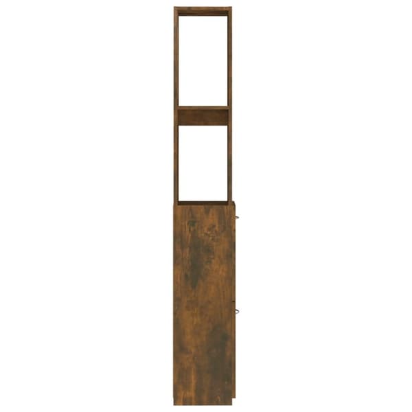 vidaXL Badrumsskåp rökfärgad ek 25x26,5x170 cm konstruerat trä