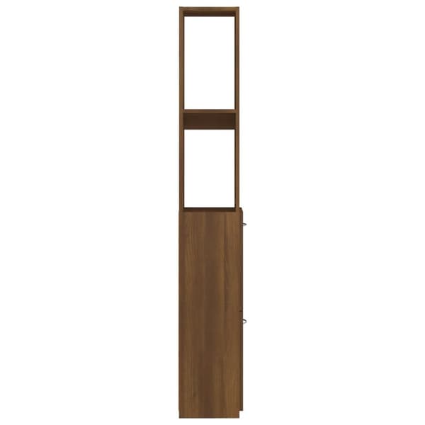 vidaXL Badrumsskåp brun ek 25x26,5x170 cm konstruerat trä