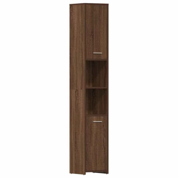 vidaXL Baderomsskap brun eik 30x30x183,5 cm konstruert tre