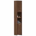 Miniatyrbilde 5 av 11: vidaXL Baderomsskap brun eik 30x30x183,5 cm konstruert tre