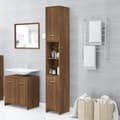 Miniatyrbilde 7 av 11: vidaXL Baderomsskap brun eik 30x30x183,5 cm konstruert tre