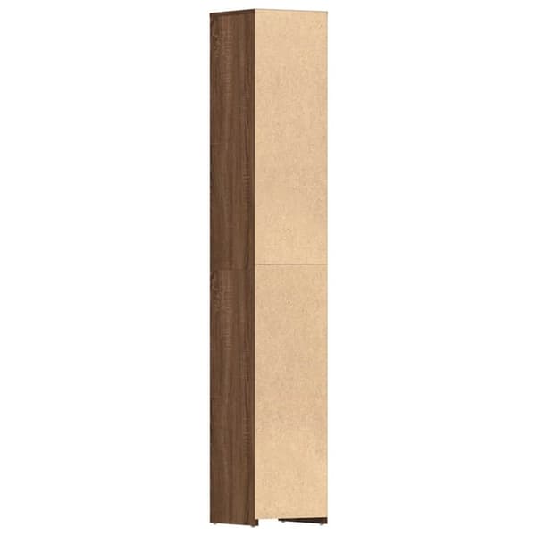 vidaXL Kylpyhuoneen kaappi ruskea tammi 30x30x183,5 cm tekninen puu