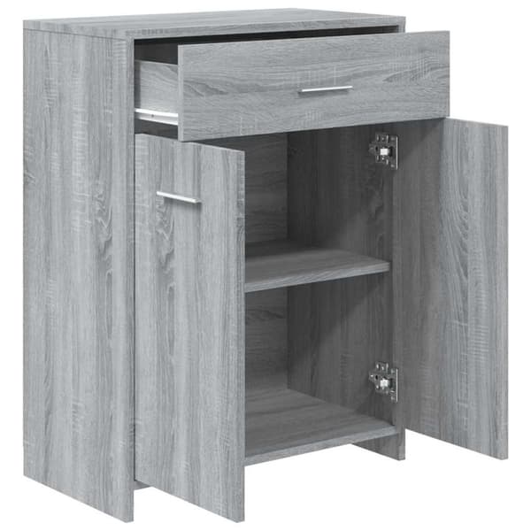 vidaXL Kylpyhuoneen kaappi harmaa Sonoma 60x33x80 cm tekninen puu