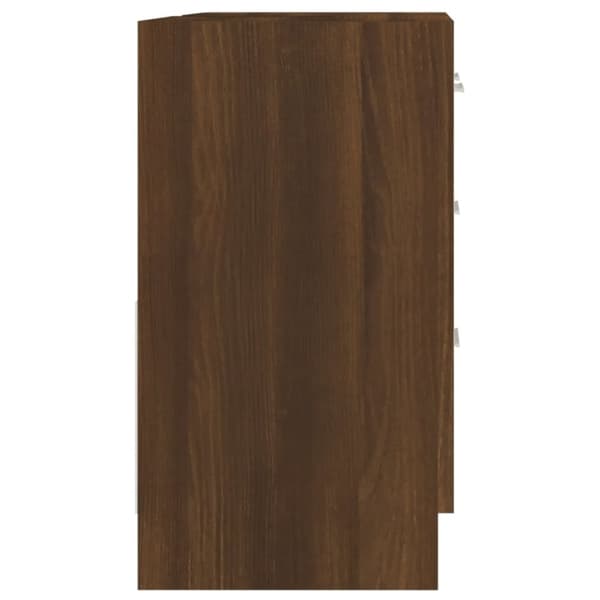 vidaXL Handfatsskåp Brun ek 63x30x54 cm konstruerat trä