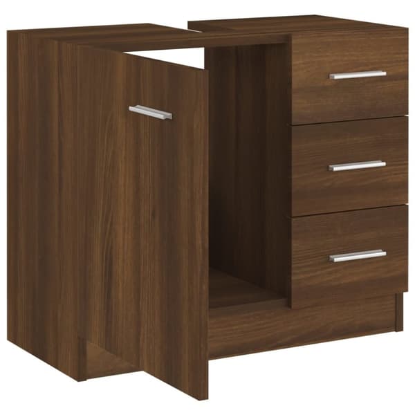vidaXL Handfatsskåp Brun ek 63x30x54 cm konstruerat trä