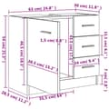 Miniatyrbillede 9 af 10: vidaXL underskab 63x30x54 cm konstrueret træ brun egetræsfarve