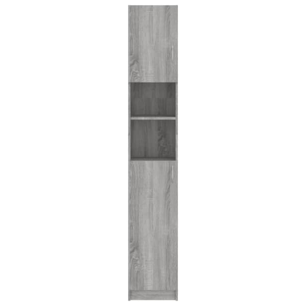 vidaXL Baderomsskap grå sonoma eik 32x25,5x190 cm konstruert tre