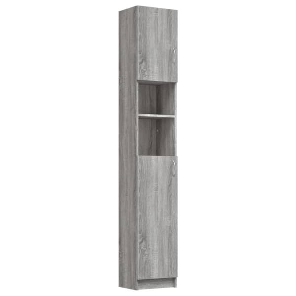 vidaXL Baderomsskap grå sonoma eik 32x25,5x190 cm konstruert tre