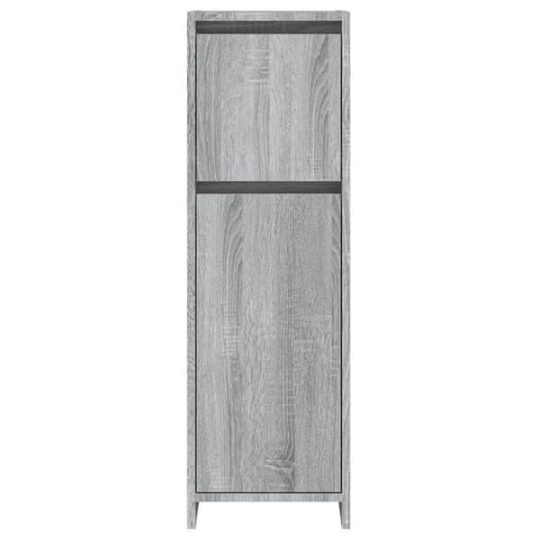 vidaXL badeværelsesskab 30x30x95 cm konstrueret træ grå sonoma-eg