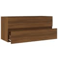 Pikkukuva 4 / 9: vidaXL Allaskaappi ruskea tammi 100x38,5x45 cm tekninen puu