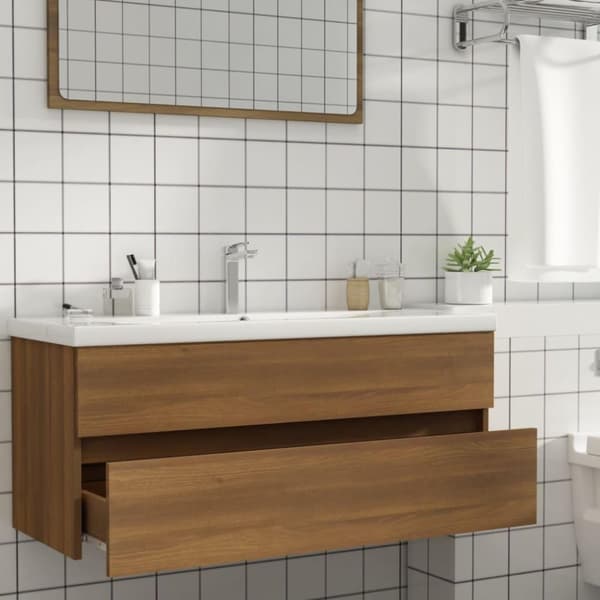 vidaXL Allaskaappi ruskea tammi 100x38,5x45 cm tekninen puu