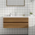 Pikkukuva 9 / 9: vidaXL Allaskaappi ruskea tammi 100x38,5x45 cm tekninen puu