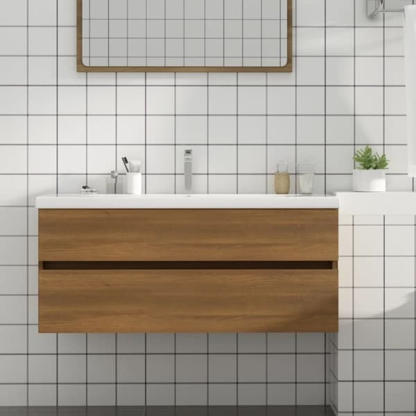 vidaXL Allaskaappi ruskea tammi 100x38,5x45 cm tekninen puu