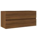 Pikkukuva 2 / 9: vidaXL Allaskaappi ruskea tammi 100x38,5x45 cm tekninen puu