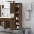 Miniatyrbillede 4 af 11: vidaXL badeværelsesskab 30x30x130 cm konstrueret træ brun egetræ
