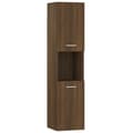 Miniatyrbillede 1 af 11: vidaXL badeværelsesskab 30x30x130 cm konstrueret træ brun egetræ