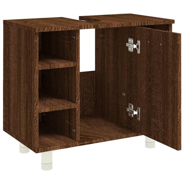 vidaXL Badrumsskåp brun ek 60x32x53,5 cm konstruerat trä