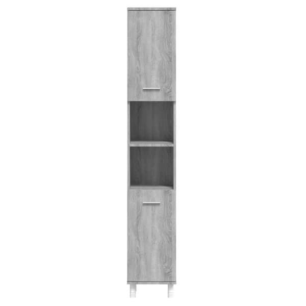 vidaXL Baderomsskap grå sonoma 30x30x179 cm konstruert tre