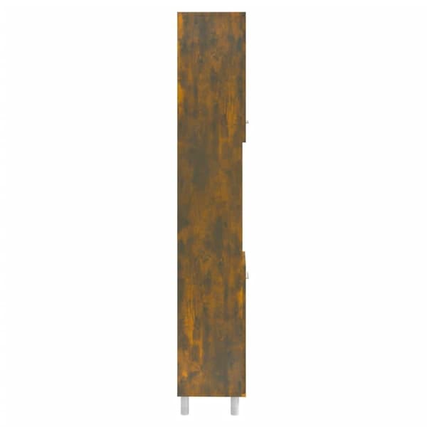 vidaXL Baderomsskap røkt eik 30x30x179 cm konstruert tre